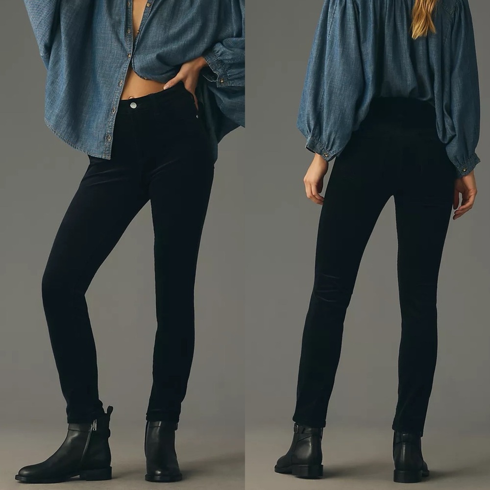 NWT Anthropologie Pilcro Corduroy skinny jeans, dark navy size 26